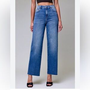 Hidden Size 28 Wide Leg Raw Hem Jeans